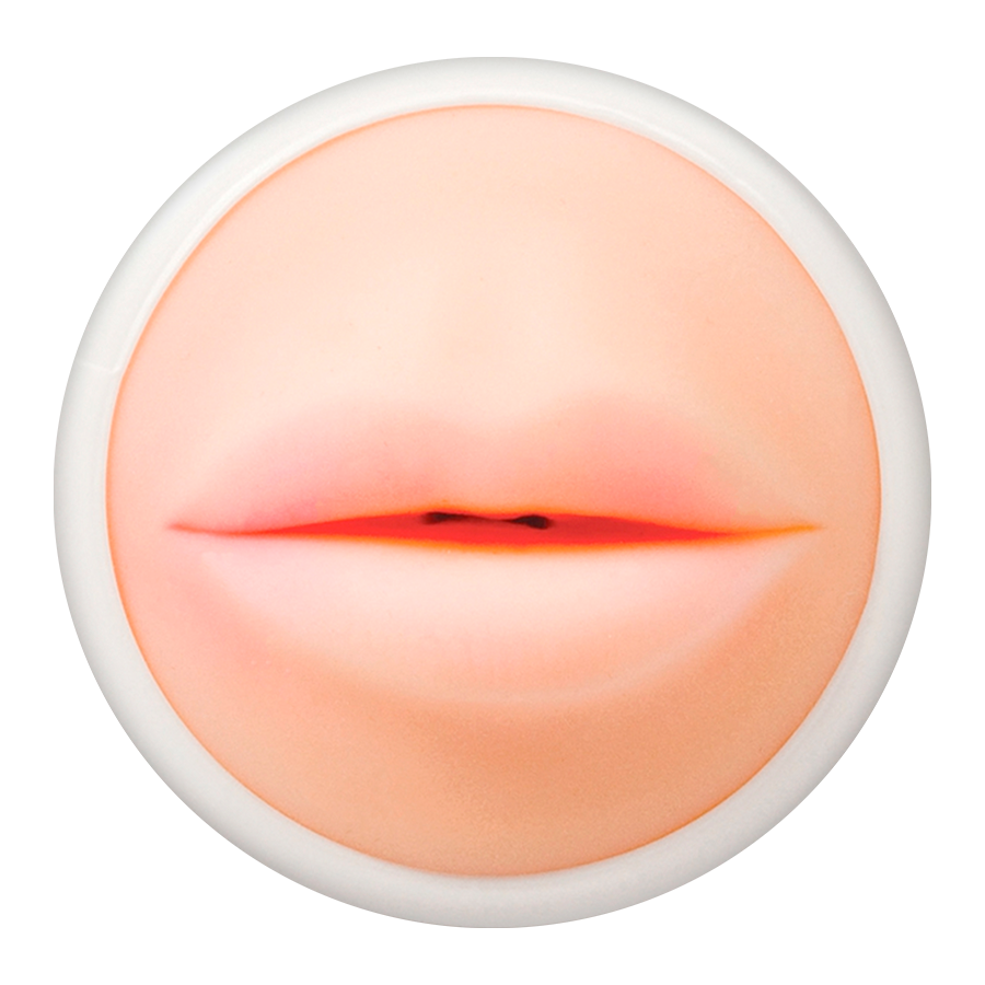 Detalle del interior de la boca masturbadora mostrando la apertura y la textura suave para una sensación oral realista