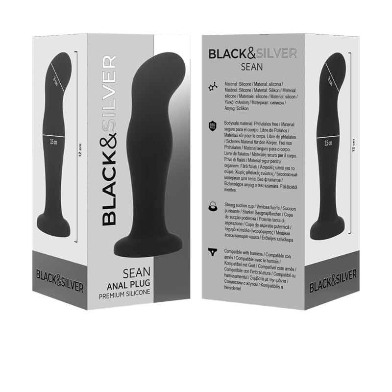 BLACK&SILVER - SEAN PLUG ANAL PREMIUM SILICONE NOIR - Naturel Ethique