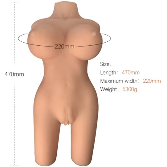 Torso femenino diseño meticuloso