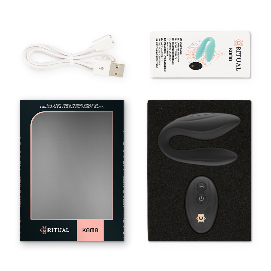 RITHUAL - TÉLÉCOMMANDE KAMA POUR COUPLES AZABACHE - Naturel Ethique