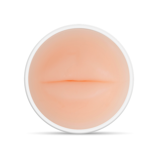 Esquema del interior texturizado del masturbador Jamyjob con canales y protuberancias de TPR para mayor estimulación.