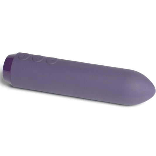 Bullet vibrador Classic Je Joue en silicona color violeta sobre fondo blanco
