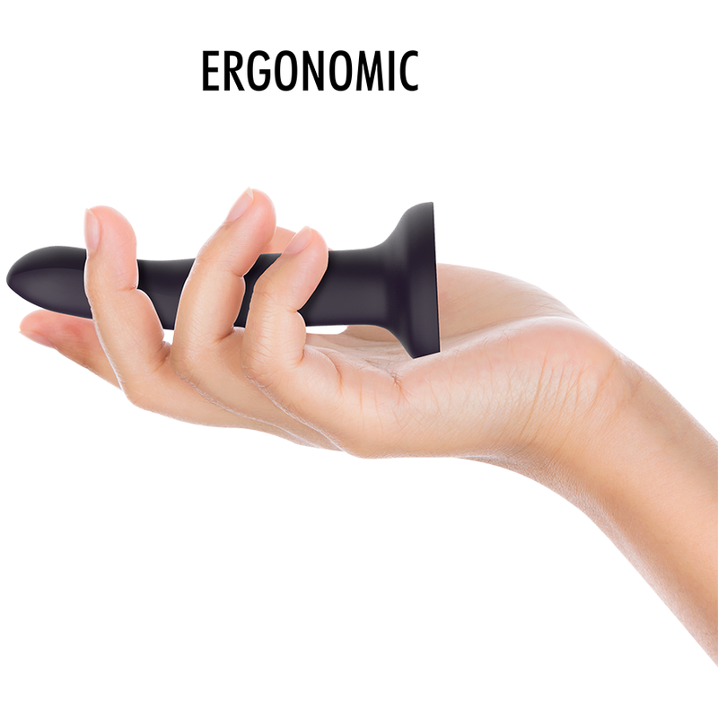 Consolador ergonómico de silicona Duman Mystic Mythology sostenido en la mano