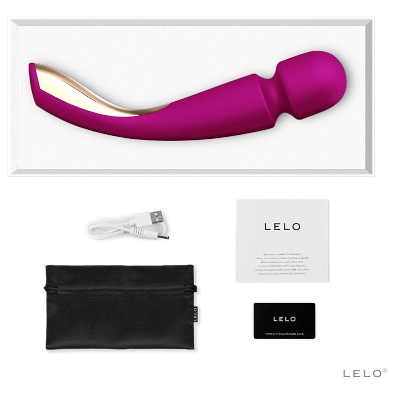 LELO - SMART WAND MEDIUM 2 MASSEUR ROSE PROFONDE White Smoke Magenta,Noir,Turquoise