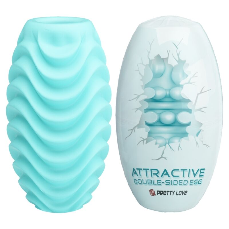 PRETTY LOVE - OEUF MASTURBATEUR DOUBLE FACE TURQUOISE White Smoke