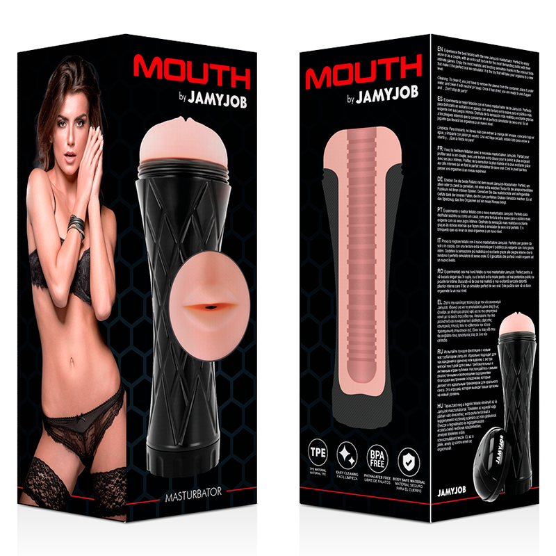 JAMYJOB - MASTURBATEUR DE BOUCHE BOUCHE Black
