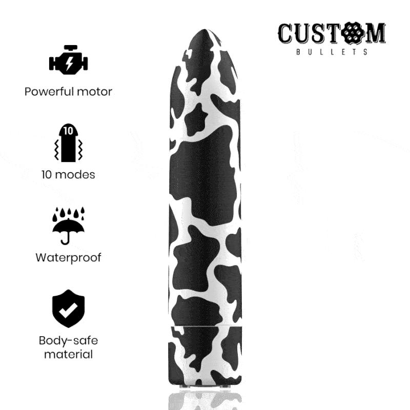 CUSTOM BULLETS - PERSONNALISÉS RECHARGEABLE VACHE 10 INTENSITIES White Smoke