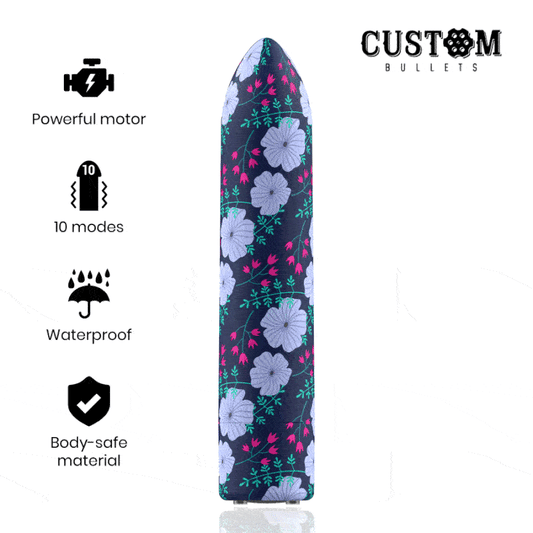 CUSTOM BULLETS - PERSONNALISÉS RECHARGEABLE PRINTEMPS 10 INTENSITIES White Smoke Printemps,Vache,Leopard,Floral,Serpent