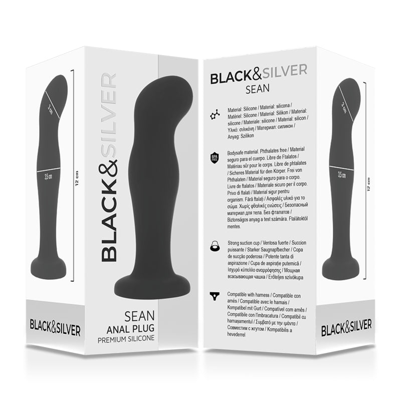 BLACK&SILVER - SEAN PLUG ANAL PREMIUM SILICONE NOIR - Naturel Ethique