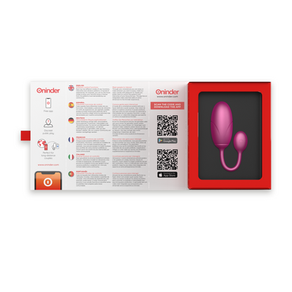 ONINDER - OEUF VIBRANT TOKYO ROSE 7,5 X 3,2 CM APPLICATION GRATUITE Light Gray ROSA,NEGRO