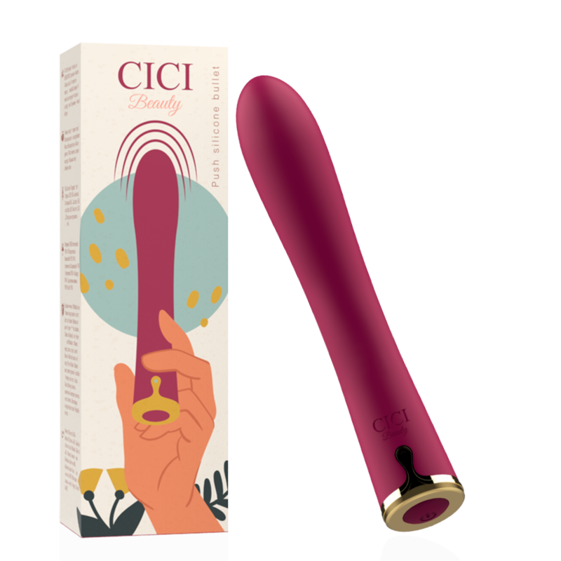 CICI BEAUTY - PREMIUM PUSH BULLET EN SILICONE White Smoke