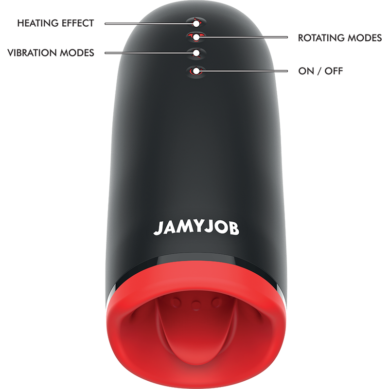JAMYJOB - MASTURBATEUR CHAUFFANT ET ROTATION SPIN-X - Naturel Ethique