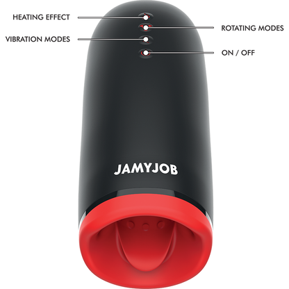 JAMYJOB - MASTURBATEUR CHAUFFANT ET ROTATION SPIN-X - Naturel Ethique