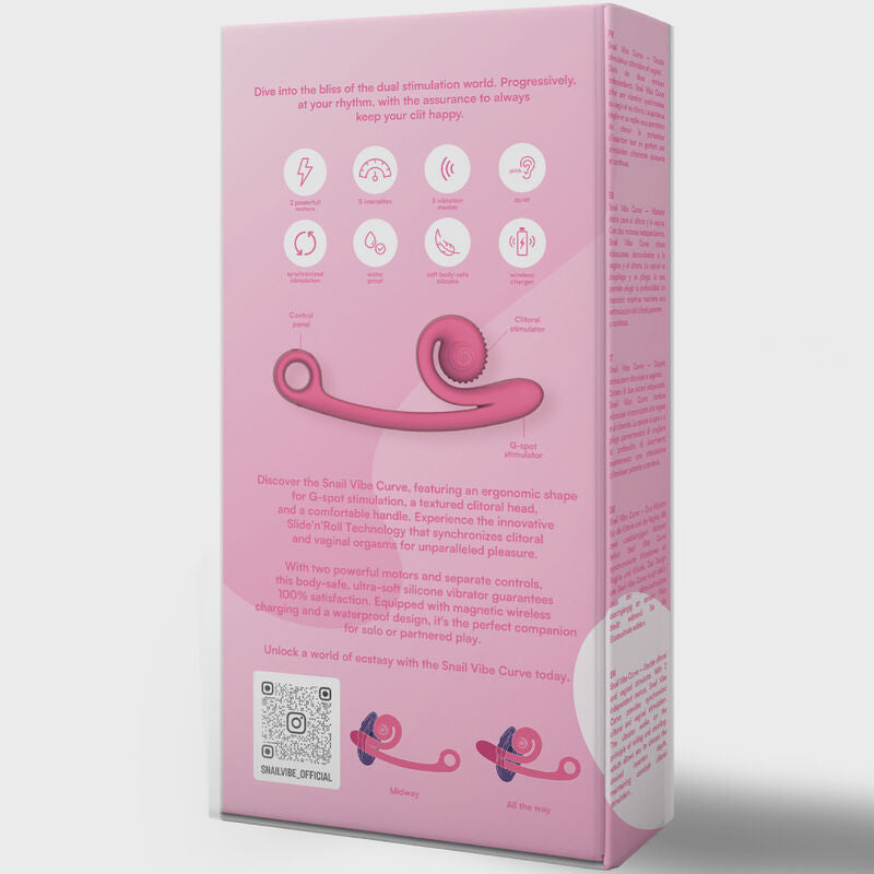 SNAIL VIBE - VIBRATEUR CURVE ROSE Lavender Rosa fucsia,Morado,Rosa nude,Negro
