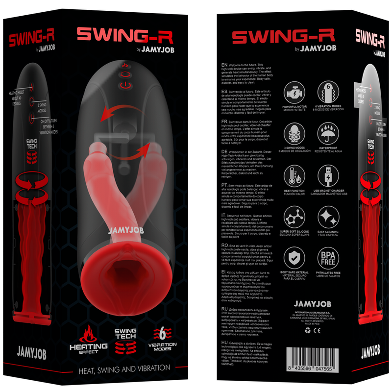 JAMYJOB - MASTURBATEUR  EFFET CHAUFFANT SWING-R, SWING TECH ET VIBRATION - Naturel Ethique