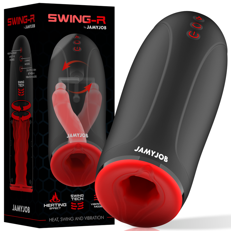 JAMYJOB - MASTURBATEUR  EFFET CHAUFFANT SWING-R, SWING TECH ET VIBRATION - Naturel Ethique