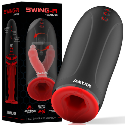 JAMYJOB - MASTURBATEUR  EFFET CHAUFFANT SWING-R, SWING TECH ET VIBRATION - Naturel Ethique