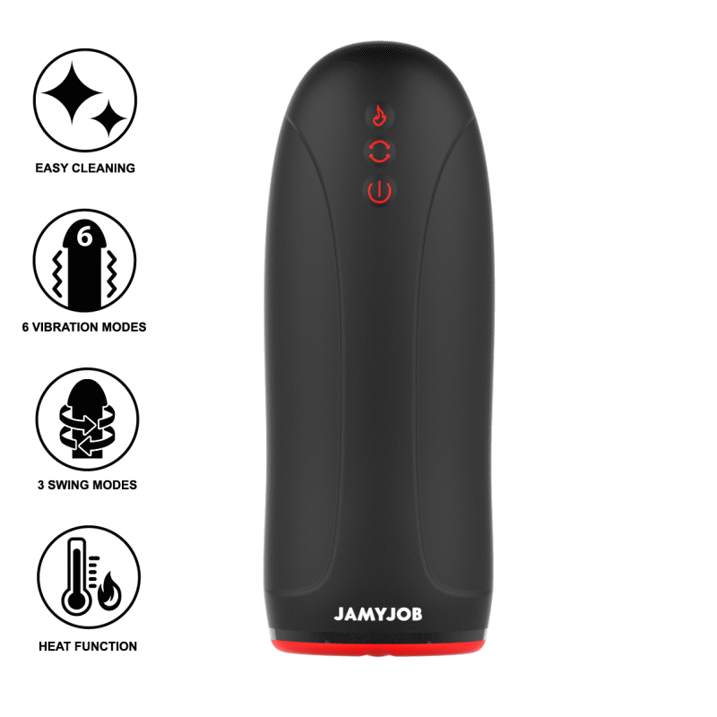 JAMYJOB - MASTURBATEUR  EFFET CHAUFFANT SWING-R, SWING TECH ET VIBRATION - Naturel Ethique
