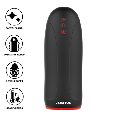 JAMYJOB - MASTURBATEUR  EFFET CHAUFFANT SWING-R, SWING TECH ET VIBRATION - Naturel Ethique