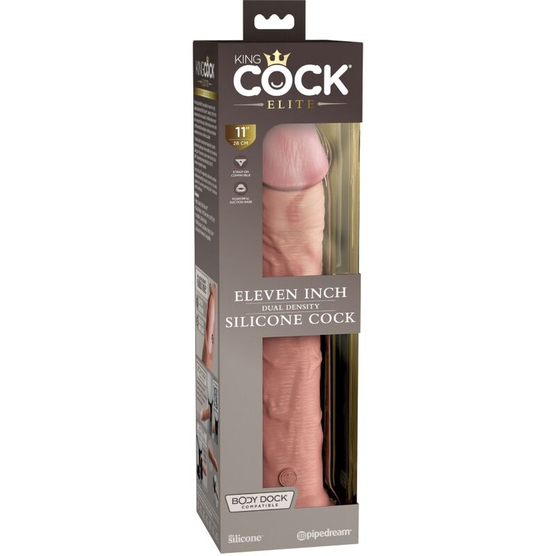 KING COCK - ELITE GODE RÉALISTE EN SILICONE 28 CM - Naturel Ethique