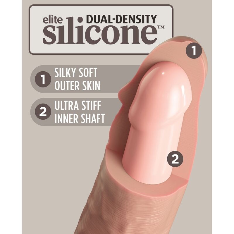 KING COCK - ELITE GODE RÉALISTE EN SILICONE 28 CM - Naturel Ethique