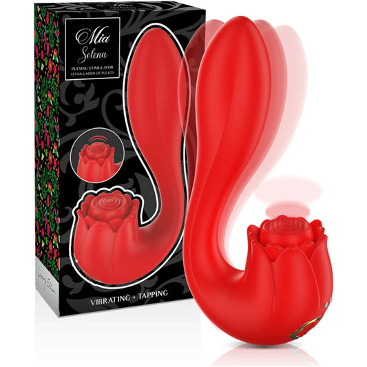 MIA - SELENA STIMULATEUR VIBRANT + TAPPING ROUGE White Smoke