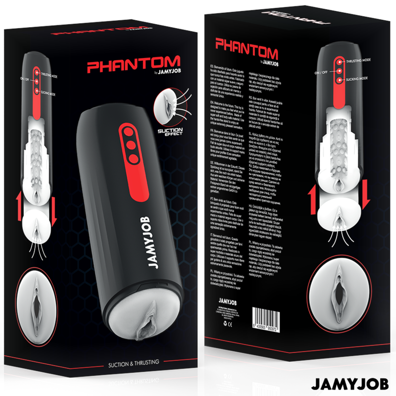 JAMYJOB - PHANTOM MASTURBADOR VAGINA AUTOMÁTICO 5 MODOS Black