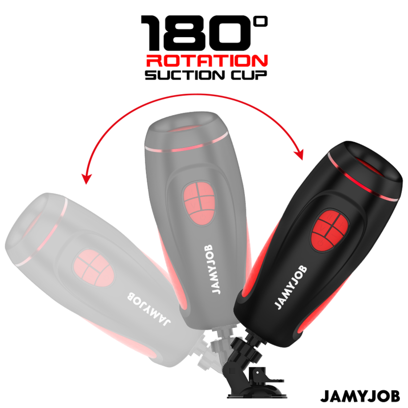 JAMYJOB - PYSTON BASE MASTURBADOR AUTOMÁTICO CON DILDO CONTROL REMOTO White Smoke