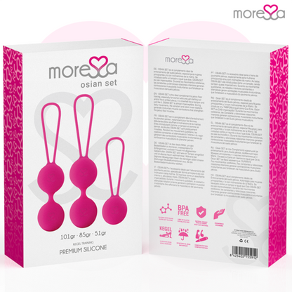 MORESSA - OSIAN SET PREMIUM SILICONE ROSE (Osian One - 51 g | Osian Two - 101 g | Osian Three 85 g) Lavender Fucsia,Violeta,Azul