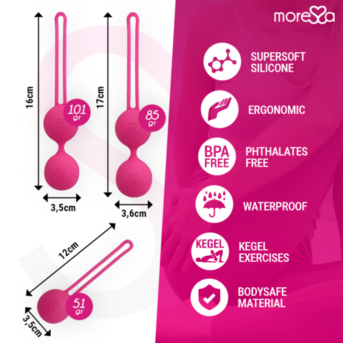 MORESSA - OSIAN SET PREMIUM SILICONE ROSE (Osian One - 51 g | Osian Two - 101 g | Osian Three 85 g) White Smoke Fucsia,Violeta,Azul