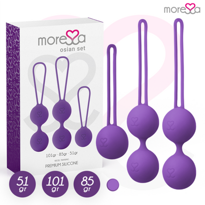 MORESSA - OSIAN SET PREMIUM SILICONE ROSE (Osian One - 51 g | Osian Two - 101 g | Osian Three 85 g) White Smoke Violeta