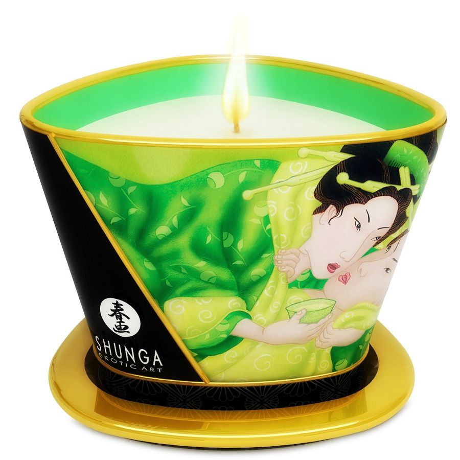SHUNGA - MINI CARESSE À LA BOUGIE DE MASSAGE T VERT 170 ML White Smoke