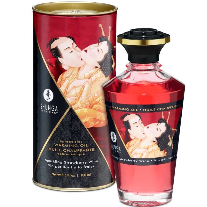 SHUNGA - HUILE DE MASSAGE EFFET CHALEUR SAVEUR INTENSE DE CERISE 100 ML White Smoke Fraise