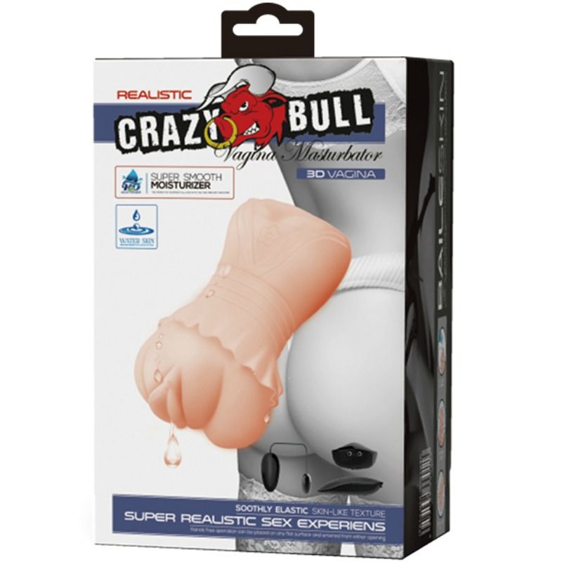 CRAZY BULL - MASTURBADEUR VAGIN PEAU D'EAU AVEC BALLES VIBRANTES Lavender