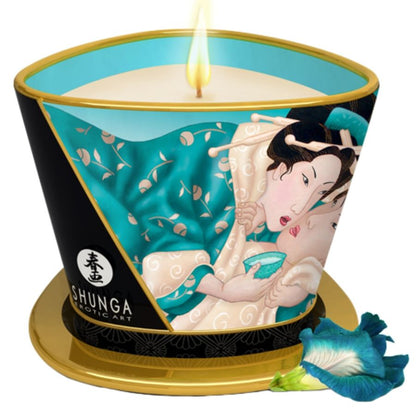 SHUNGA - BOUGIE DE MASSAGE FLEURS DES ÎLES 170 ML White Smoke