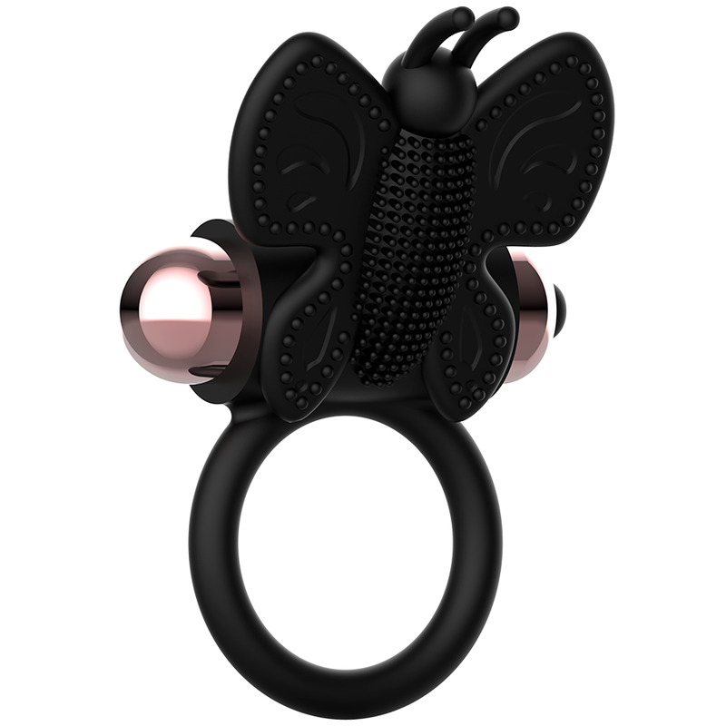 COQUETTE CHIC DESIRE - COCKRING PAPILLON AVEC VIBRATEUR NOIR/ OR - Naturel Ethique