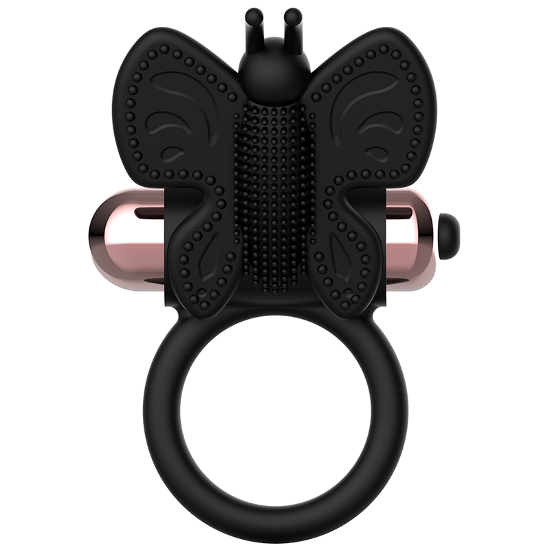 COQUETTE CHIC DESIRE - COCKRING PAPILLON AVEC VIBRATEUR NOIR/ OR - Naturel Ethique