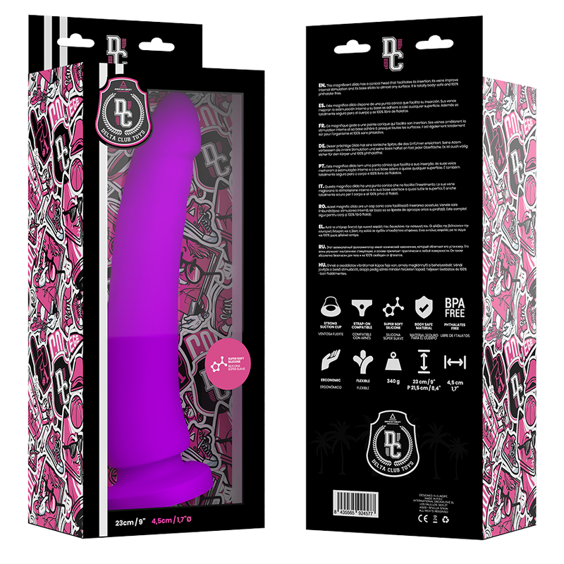 DELTA CLUB - TOYS GODE MÉDICAL LILAS SILICONE 23 CM -O- 4.5 CM - Naturel Ethique