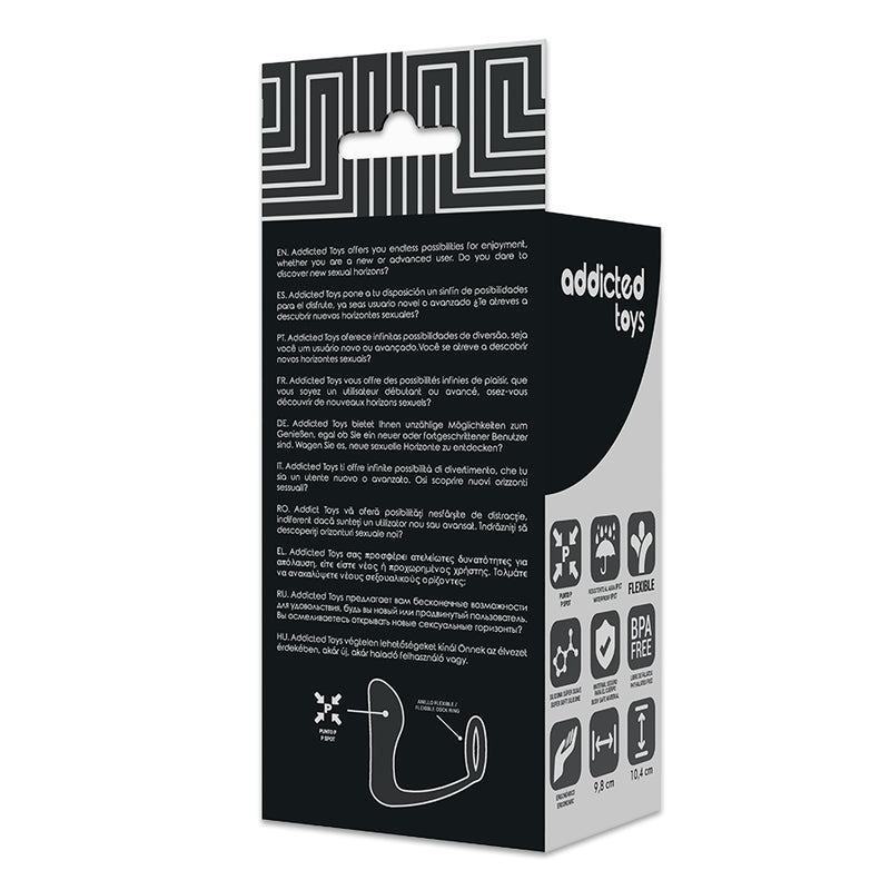 ADDICTED TOYS - PLUG ANAL AVEC ANNEAU EN SILICONE NOIR - Naturel Ethique