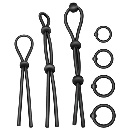 ADDICTED TOYS - ENSEMBLE DANNEAU PÉNIAL FLEXIBLE EN SILICONE 7 PIÈCES - Naturel Ethique