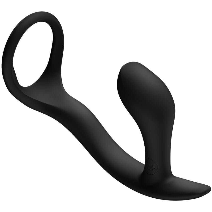 Plug anal Bootie Ring negro de silicona suave
