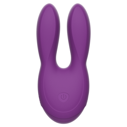 Vibrador de clítoris REWOBIT Duet Flex morado con doble punta flexible